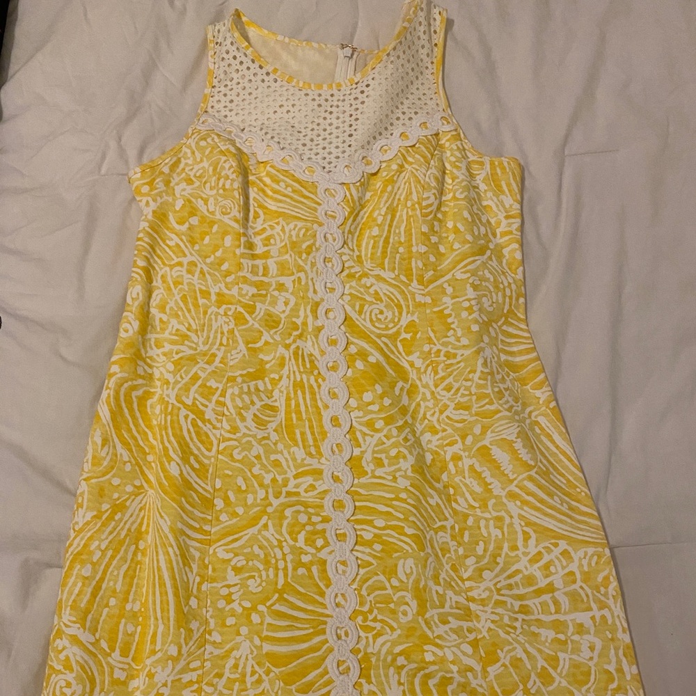 Yellow Lilly Pulitzer A-line dress